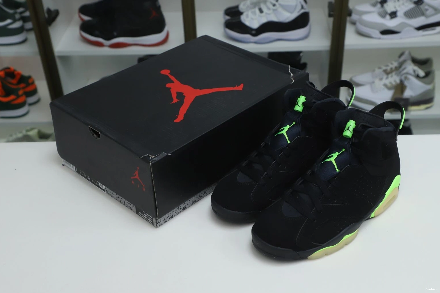 6 RETRO AIR 'ELECTRIC JORDAN GREEN' 0805